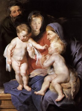 Pedro Pablo Rubens Painting - la sagrada familia con santa isabel y el niño san juan bautista Peter Paul Rubens